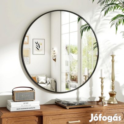 Kör alakú tükör 60cm fekete FUR-1713-2