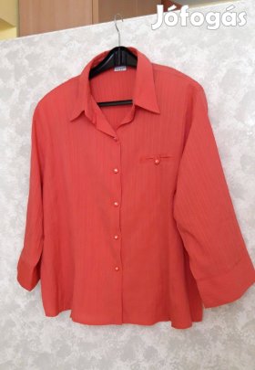 Korall színű hosszú ujjú blúz