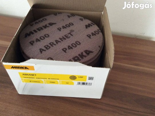 Körcsiszoló háló 150mm tépőzáras Mirka Abranet csiszoló P400 P600 P800