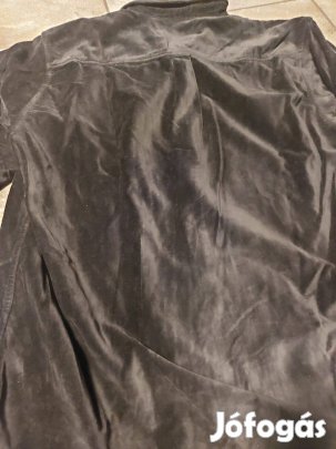 Kordbársony fekete ing