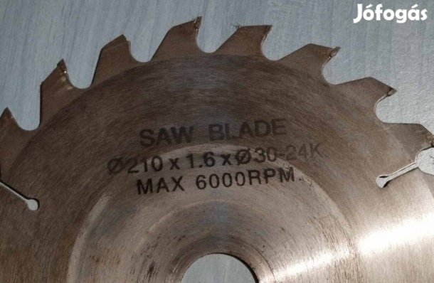 Körfűrészlap, vídiás korong 210 mm