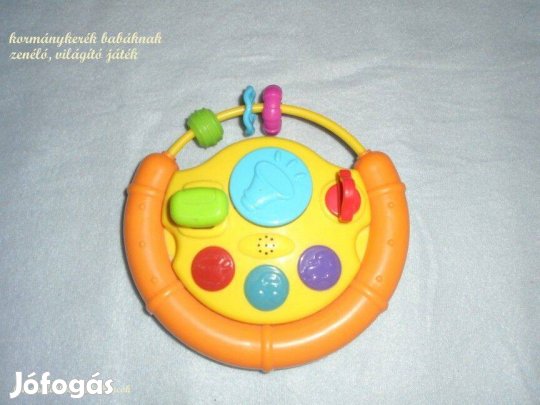 Kormánykerék babáknak - zenélő, világító játék