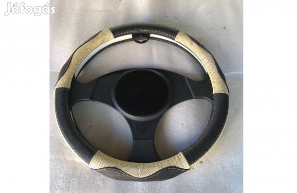 Kormányvédő Csúszásmentes - 38 cm - krém / fekete