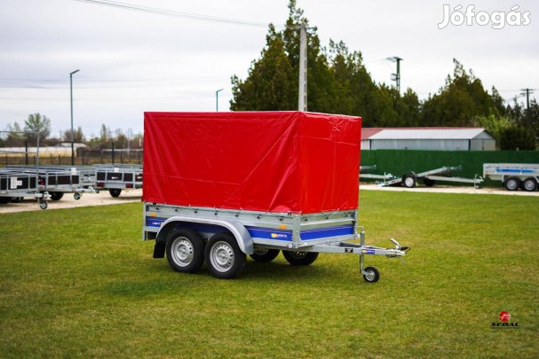 Körmenden új ponyvás utánfutó (230x130cm) rendszámmal csak 807.000 Ft