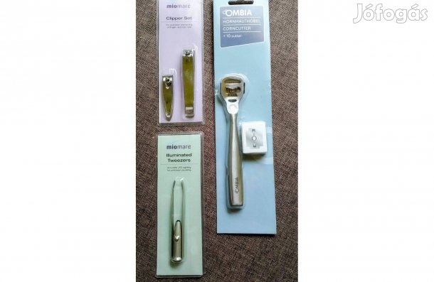 Körömvágó Bőrreszelő 10 Pengével Világító Szemöldökcsipesz Bontatlan