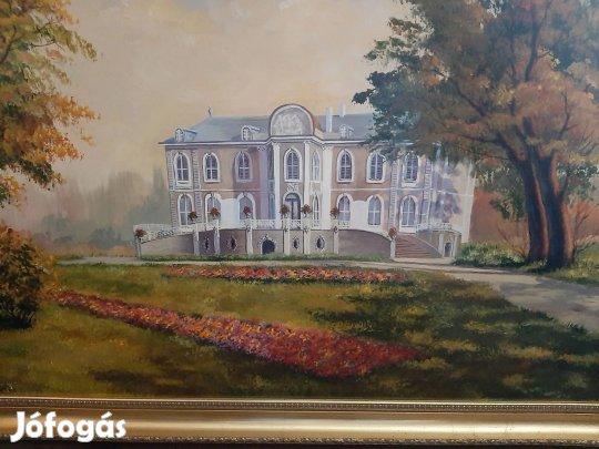 Kortárs Festő Rengei : Park Genfben 66x112 + Keret