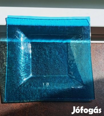 Kortárs művész által készített ólomüveg tál