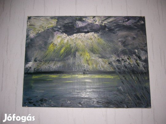 Kortárs olajfestmény, olaj festmény 60 x 45 cm