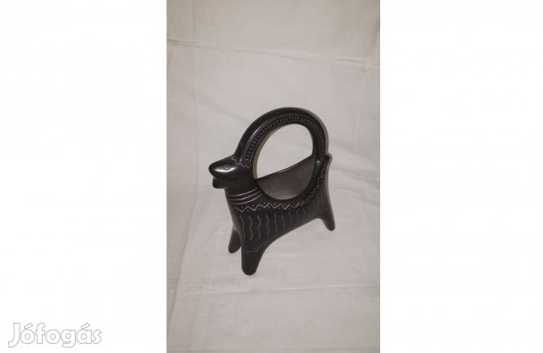 Kos alakú retró kerámia füles váza