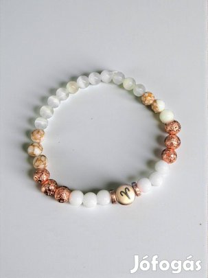 Kos horoszkópos holdkő ásvány karkötő