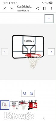 Kosárlabda palánk komplett, falra szerelhető