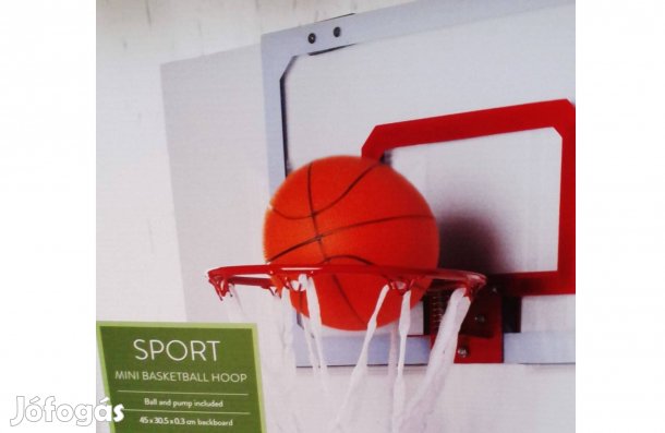 Kosárpalánk gyűrűvel labdával és pumpával új 45x30x0,3 cm Sok Mást