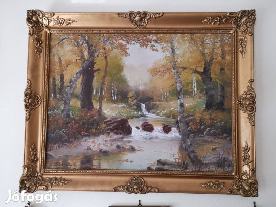 Kostyánfalvy Ede: Erdőrészlet, patakkal
