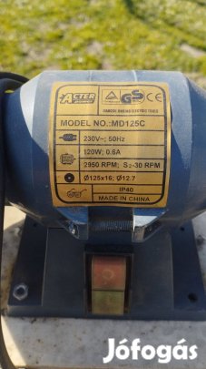 Köszörügép asztalali, állvánnyal 120 W