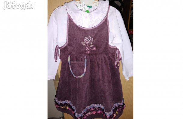 Kötényruha blúzzal 104 méret (Új/Címkés)