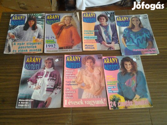 Kötés magazin újság Kötő magazin Arany kötőtű magazin 7 db együtt