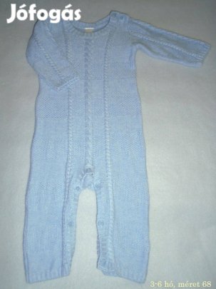 Kötött kék rugdalózó 3-6 hó (méret 68)