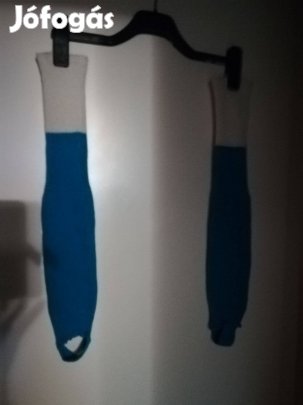 Kötött lábszárvédő, 2 pár, kék-fehér,másik piros drapp csíkos!/55