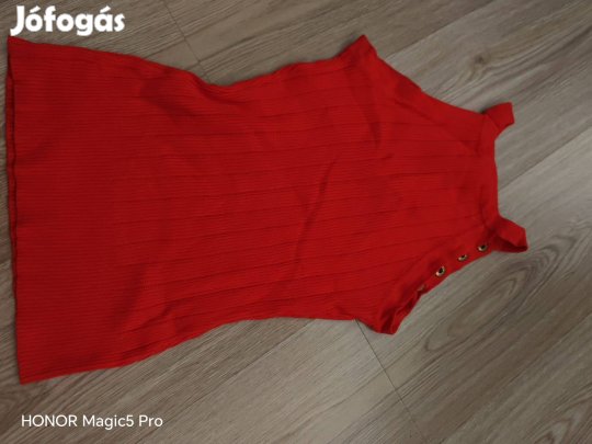 Kötött női piros ujjatlan