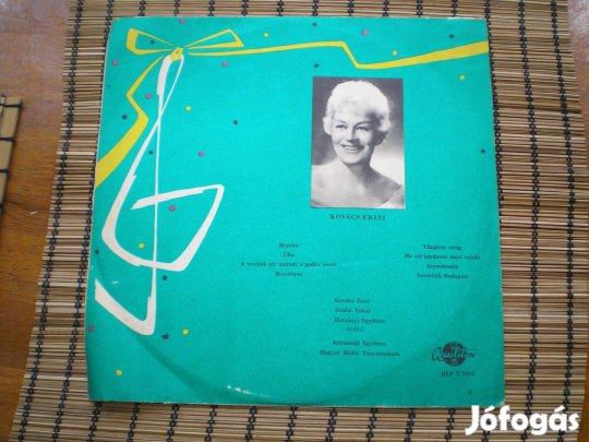Kovács Erzsi Táncdalok nagylemez LP jó állapotban