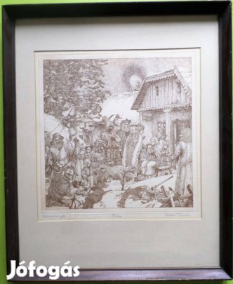 Kovács Tamás: Háromkirályok (rézkarc)