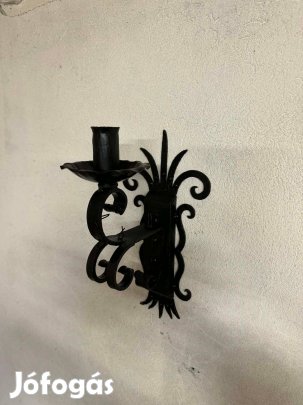 Kovácsolt fali lámpa/gyertyatartó