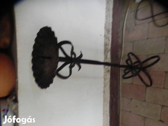 Kovácsolt vas gyertyatartó nagy 80 cm