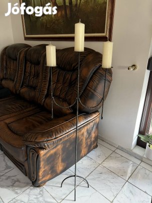 Kovácsoltvas 3 ágú gyertyatartó eladó