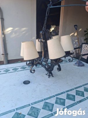 Kovácsoltvas csillár 6 karú