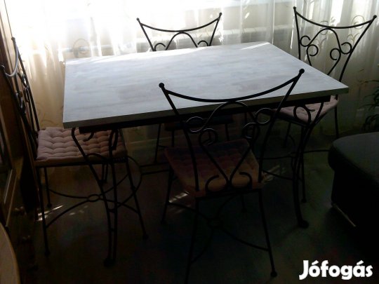 Kovácsoltvas étkező garnitúra