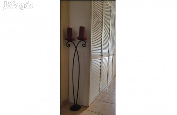 Kovácsoltvas gyertyatartó, egyedi tervezésű, kézzel készített