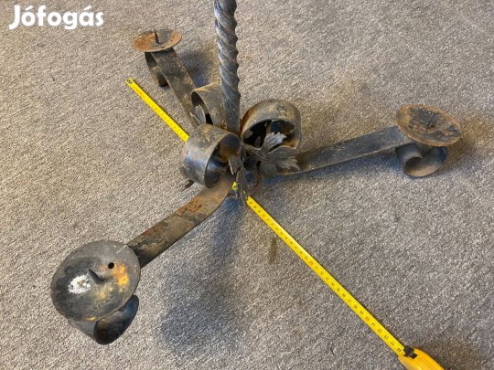 Kovácsoltvas gyertyatartó csillár eladó