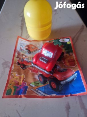 Közepes méretű Kinder lendkerekes autó papírjával