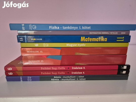 Középiskolai tankönyvek -hibátlan állapot
