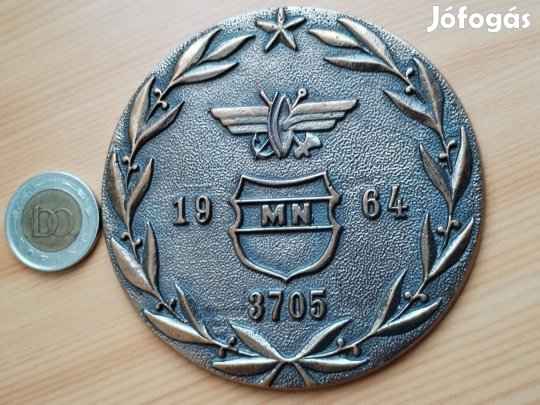 Közlekedési Műszaki Dandár MN 3705 /1964-es bronz plakett