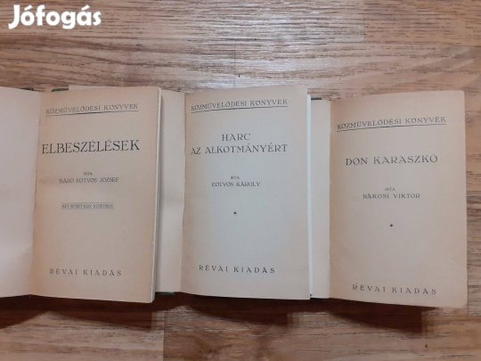 Közművelődési Könyvek egy csomagban (Eötvös József, Rákosi Viktor)