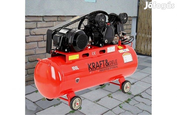 Kraftdele 2 hengeres 100 literes kompresszor 380V-s kivitel !