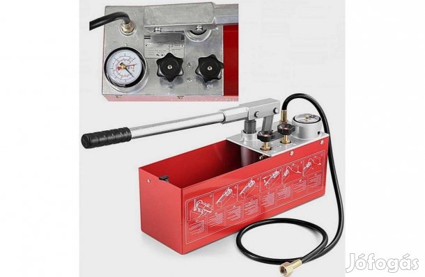 Kraftdele kézi nyomásmérő szivattyú - nyomáspróba pumpa 12l !