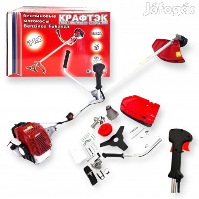 Kraftech Orosz Benzines Fűkasza 5,8LE 73ccm 15 Kiegészítővel