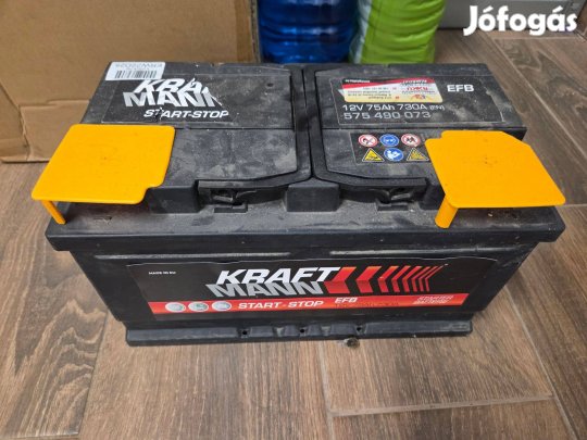 Kraftmann 12V 75Ah 730A akkumulátor