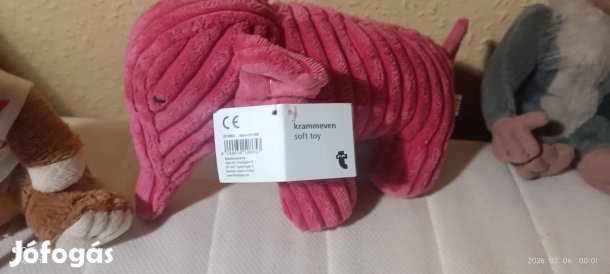 Krammeven rózsaszín kord elefánt. Dán design, címkés. Utánvét 