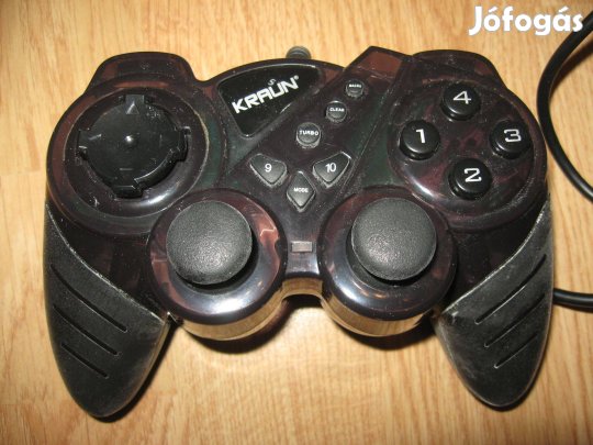Kraun Vibepad Rezgő Gamepad Controller USB Kontroller PC-hez Játékvezé