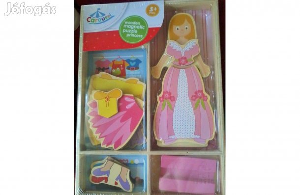 Kreatív DIY Öltöztethető fa baba 6 kombinálható ruházat