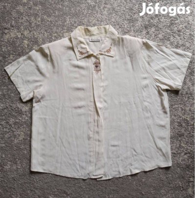 Krém színű blúz extra nagy méretű 50-52-es