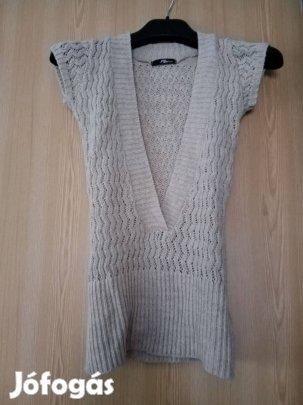 Krém színű kötött, csinos mellény 10/S