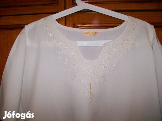 Krém színű női vékony, vászon ing XL (narancs címke)