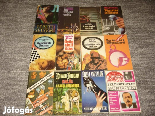 Krimi , bűnügyi és vegyes könyv gyűjtemény . Cserélhető !