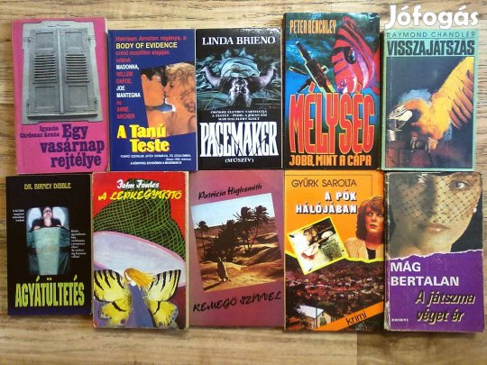 Krimik, bűnügyi könyvek nagy választéka egy könyvcsomagban