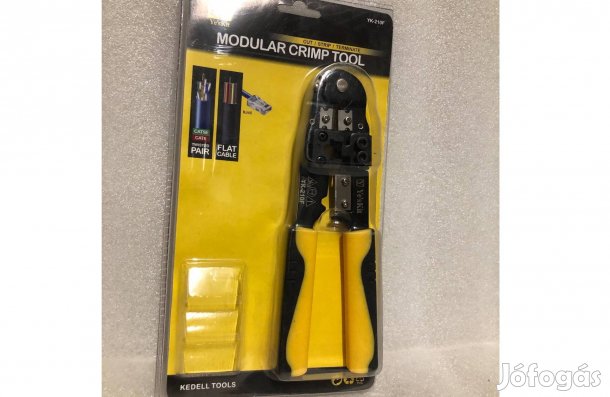 Krimpelő Blankoló vágó fogó 8P8C UTP RJ12 csatlakozóhoz