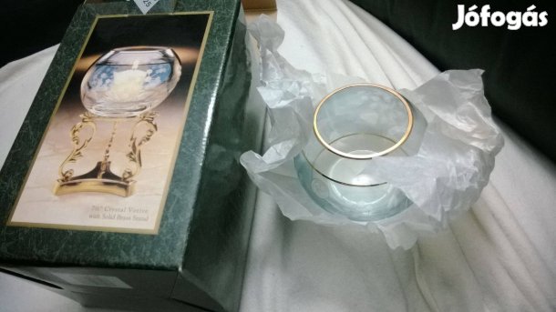 Kristály Arany 22 K ,kézi gravirozott Fogadalmi mécses ?